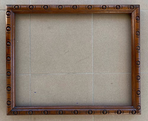 Cornice legno con motivo a - in,