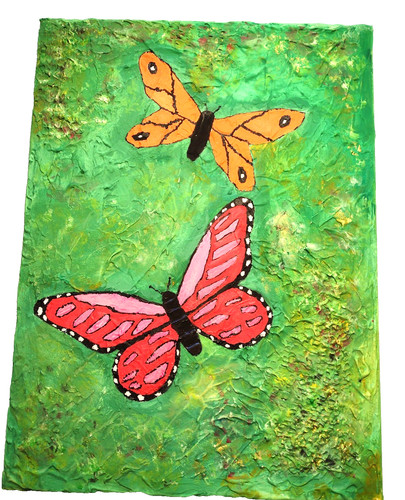 Quadro farfalla volo - , acrilico