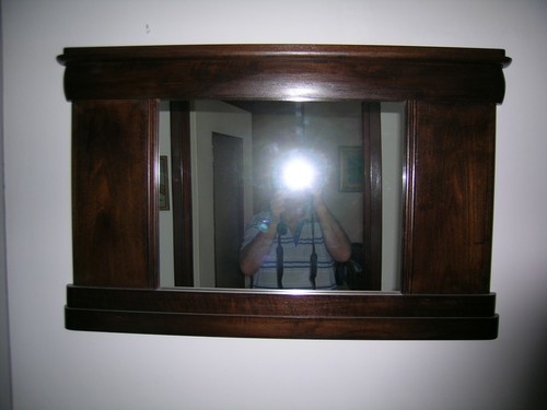 Specchiera caminiera noce - specchiera,