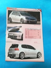 ARTICOLO DI GIORNALE MACCHINA CAR VOLKSWAGEN GOLF TUNING DA COLLEZIONE- (77)