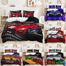 Cool Cars Set Biancheria da Letto Ragazzi 2/3 PZ Trapunta Copripiumino Dormitorio Singolo Matrimoniale King UK