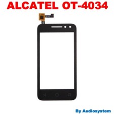 PR1 VETRO + TOUCH SCREEN per ALCATEL ONE TOUCH PIXI 4 4,0" OT-4034 NERO DISPLAY