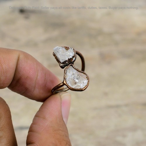 Anello rame pera topazio - rame,