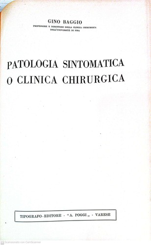 Patologia sintomatica - , o