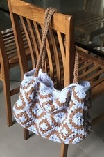 Borsa uncinetto donna con mattonelle diamond granny