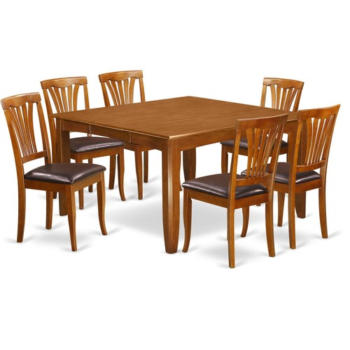 7pc dining set parfait - set, square