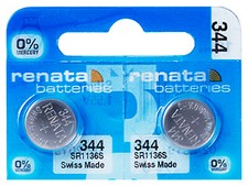2 x Renata 344 Batteria Orologio per Bulova Accutron 218 219 224 230 SR1136SW