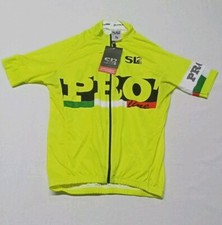 Maglia Ciclismo Manica Corta PRO' line Giallo Fluo Cerniera Lunga Taglia S