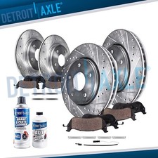 Front rear drilled rotors - drilled,
