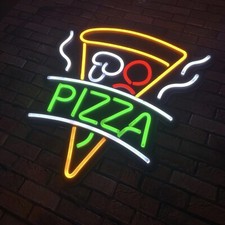 Insegna negozio per pizza LED super luminosa di alta qualità display al neon finestra luce a sospensione