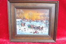 Bellissimo, Vecchio Dipinto: Corsa In Slitta, E. Simon