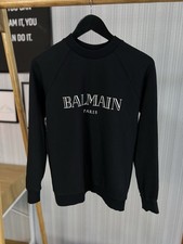 Felpa nera girocollo con logo