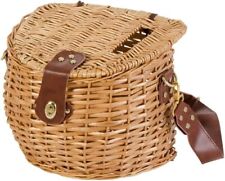 Verdelook CESTO a TRACOLLA PORTAFUNGHI per RACCOLTA FUNGHI in VIMINI cm 30x20x24