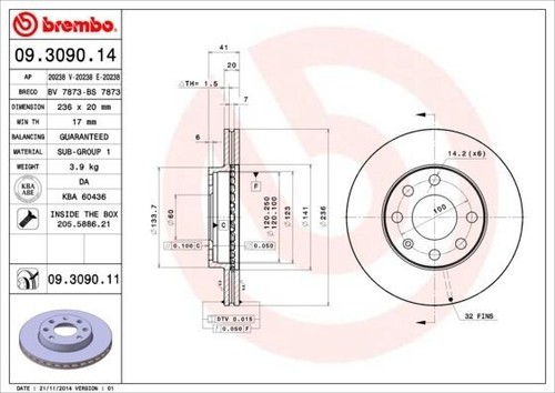 Coppia dischi brembo opel - dischi,