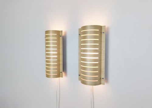 Pair vintage wood sconces - vintage,