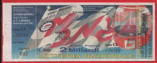 Biglietto lotteria gran premio - biglietto,