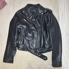 Giacca di pelle Zara nera