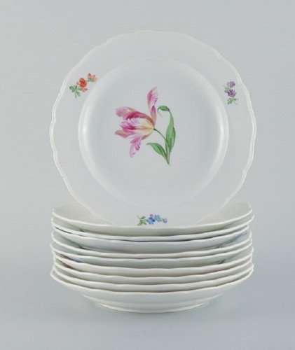 Dieci antichi piatti meissen - piatti,
