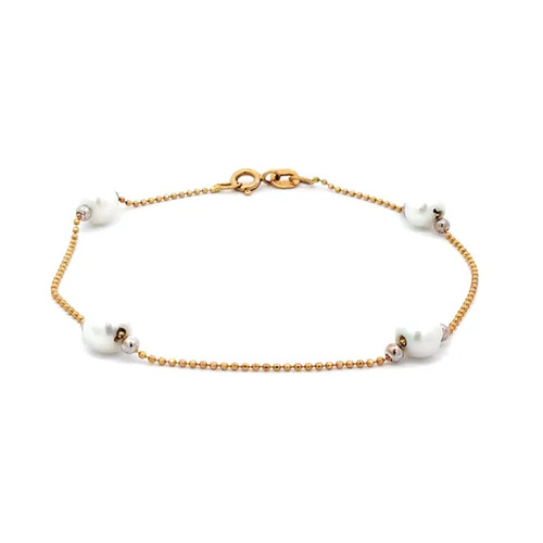 Bracciale perle oro - giallo, 18