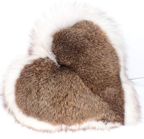 Pelliccia cuore cuscino volpe - pelliccia,