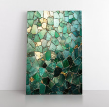 Quadro astratto mosaico verde