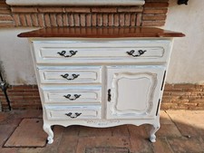 GRAZIOSA CREDENZA PROVENZALE CON ANTA E CASSETTI, IN CILIEGIO, SHABBY