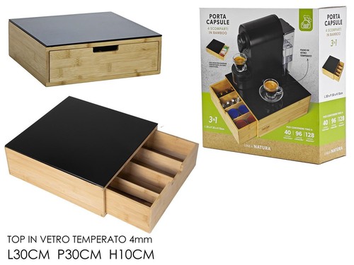 Porta capsule bamboo e - capsule,