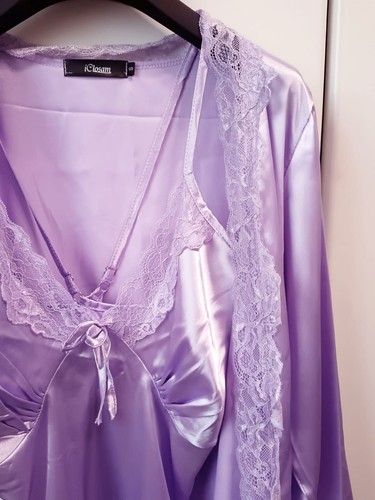 Negligè lilla camicia da - lilla:,