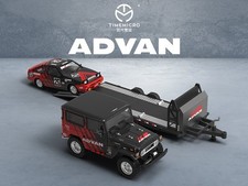 Set rimorchio TOYOTA con FJ40 e AE86 - ADVAN - Time Micro 1:64