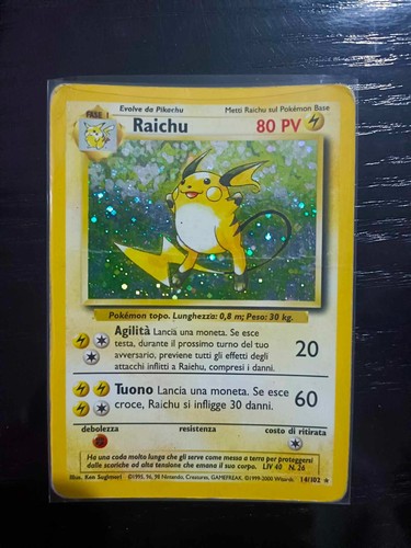 Pokemon card raichu set base - raichu,