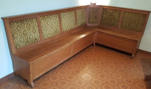 Panca angolare stile legno - panca,