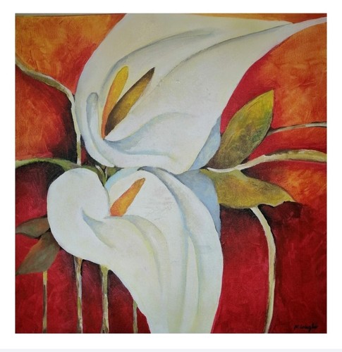 Quadro fiori dipinto - quadro, a