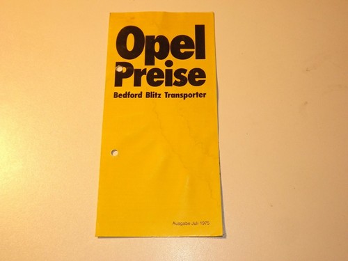 Brochure listino prezzi opel - brochure,