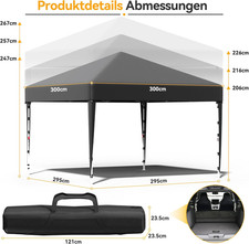 Gazebo 3X3 Pieghevole
