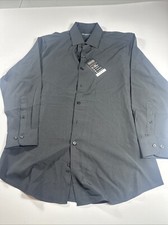 Bergamo NY Men’s Black Slim Fit Button Down Long Sleeve