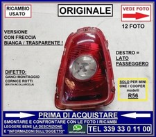 FARO FANALE POSTERIORE DESTRO freccia bianca MINI ONE COOPER R56 07-14