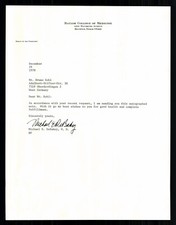 Michael Ellis De Bakey 1908-2008 Cardiochirurgo Americano Firmato + G 40916