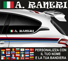 2 ADESIVI NOME PILOTA AUTO