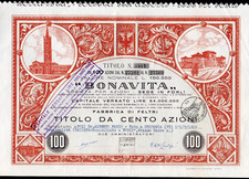 Certificato azionario Società