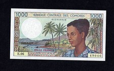 COMOROS 1000 FRANCHI 1984 P#11