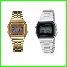 OROLOGIO DA POLSO TIPO CASIO ORO ARGENTO NUOVO NEW UOMO DONNA UNISEX 2017
