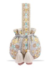Potli bag seta ricamata - potli,