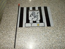 BANDIERA IN PLASTICA JUVENTUS ANNI 70 ORIGINALE 50x33cm TIPO SCUDETTO PANINI