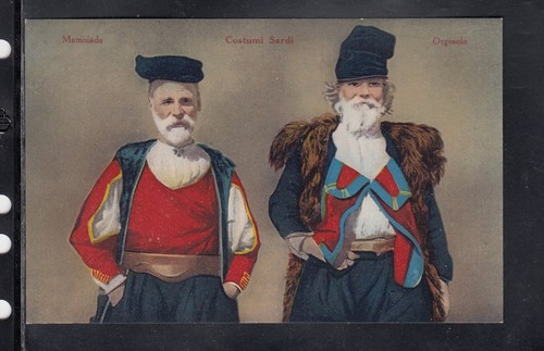 Cartolina costumi sardi - cartolina,