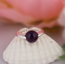 Anello dichiarazione ametista naturale argento sterling 925 anello di fidanzamento uomo