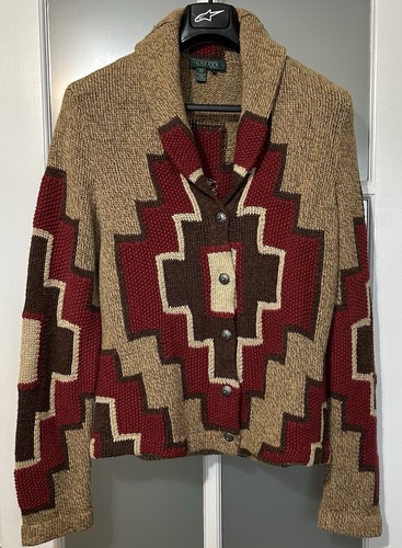 Maglione cardigan tribale