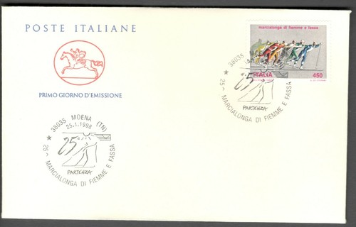 1998 italia busta - 1998, annullo