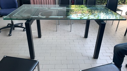 Tavolo allungabile vetro - , temp