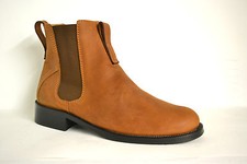 SCARPE UOMO ARTIGIANALI SCARPONCINO MARRONE 100% VERA PELLE ANCHE SU MISURA