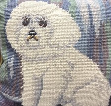 Bichon Frise Cuscino Punta Ago